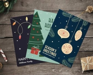 文艺复古圣诞节祝贺封面卡片活动海报宣传单PSD分层平面设计素材