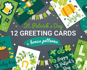 绿色春天清新森系卡通卡片海报贺卡背景填充图案EPS矢量设计素材