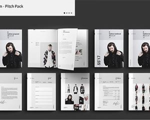 简约高端时尚企业产品宣传画册书籍杂志排版indesign模板ID设计